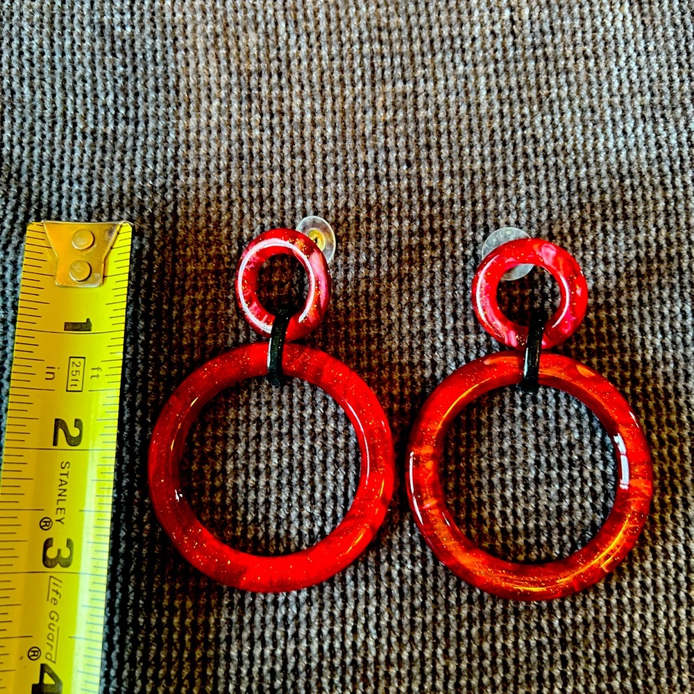 Acrylic earrings from Italy